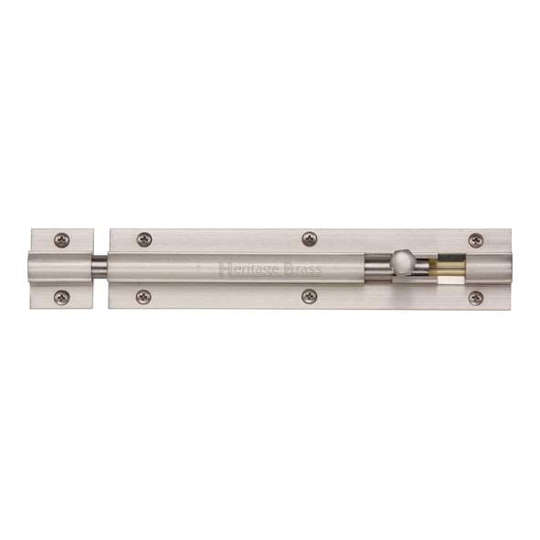 C1584 8-SN • 202 x 038mm • Satin Nickel • Heritage Brass Straight Barrel Bolt